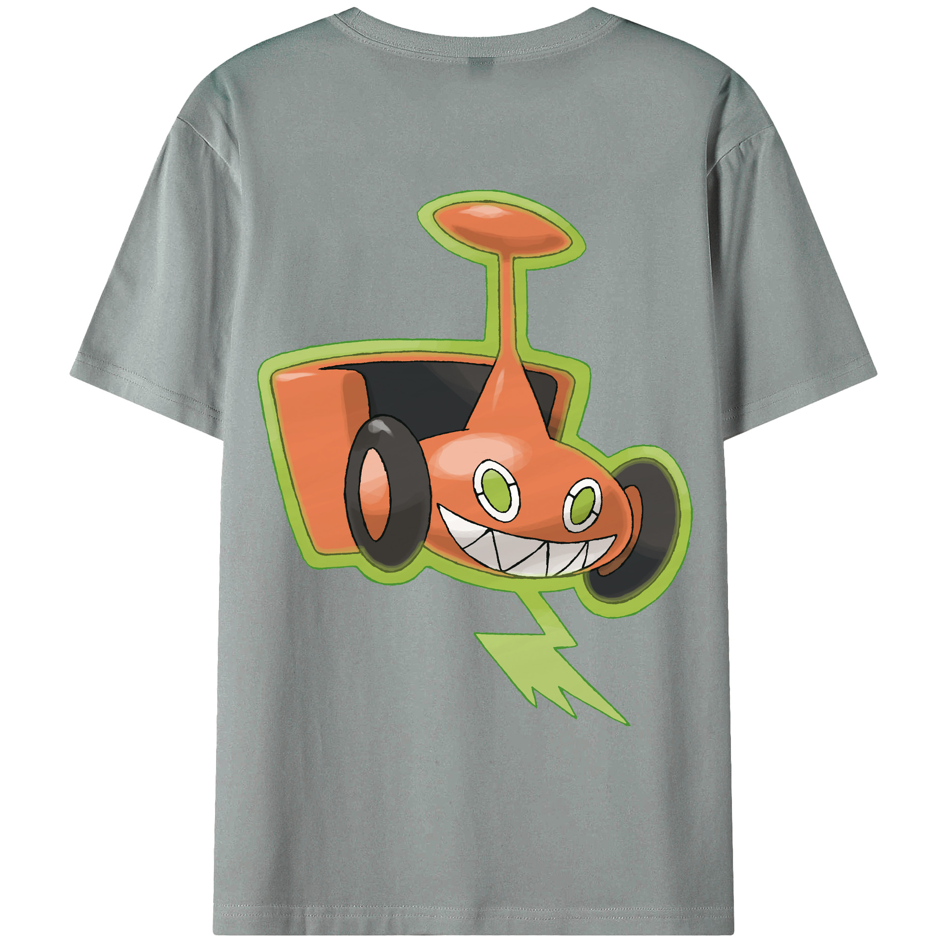 （画像用） ポケットモンスター Pokémon 綿100％ メンズ半袖Tシャツ（バックプリント） 通気性